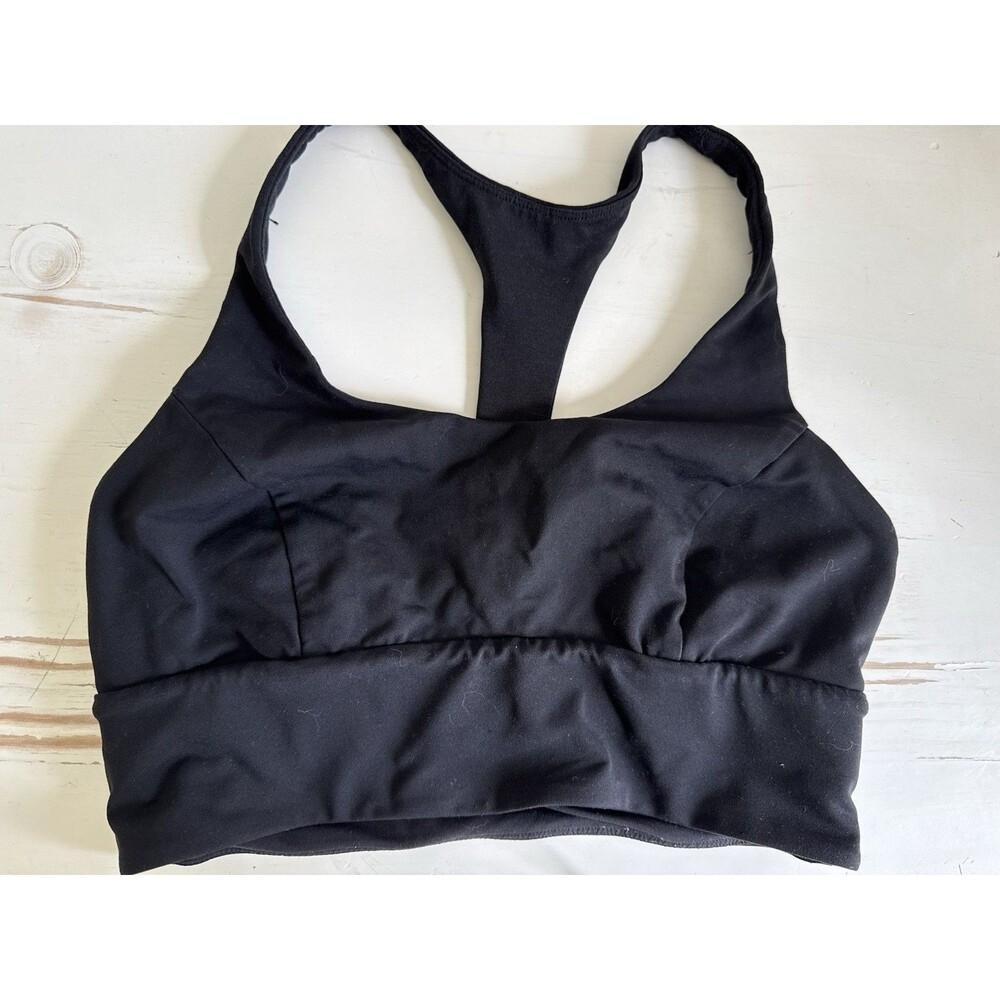 Lululemon Flow Y Bra Black Size 8 Racerback Yoga Sports Bra Athletic